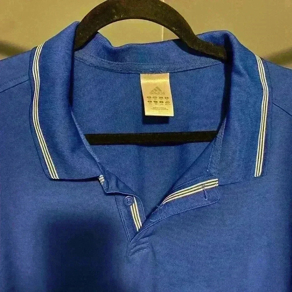 Adidas Men’s Royal Blue Polo great condition polyester size 2X - Picture 8 of 13